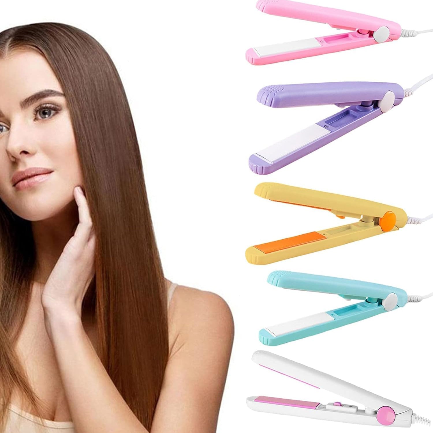 Beauty and Personal Care Professional Ceramic Plate Mini Hair Styler Straightener and Curler Beauty and Personal Care Professional Ceramic Plate Mini Hair Styler Straightener and Curler